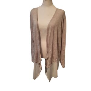 New York & Co Open Front Cardigan Cream sz L
